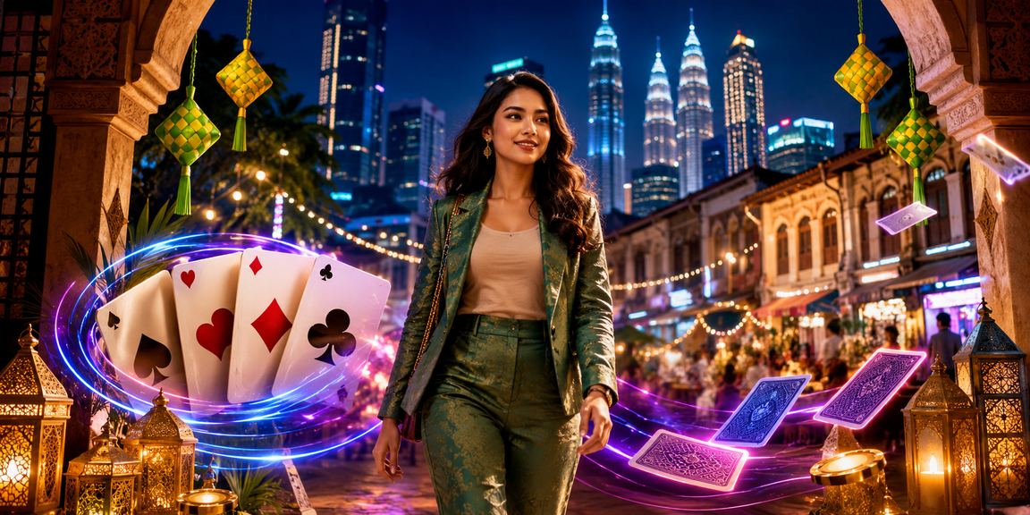 Pemain rummy dan slot semasa Hari Raya di Kuala Lumpur bermain melalui telefon