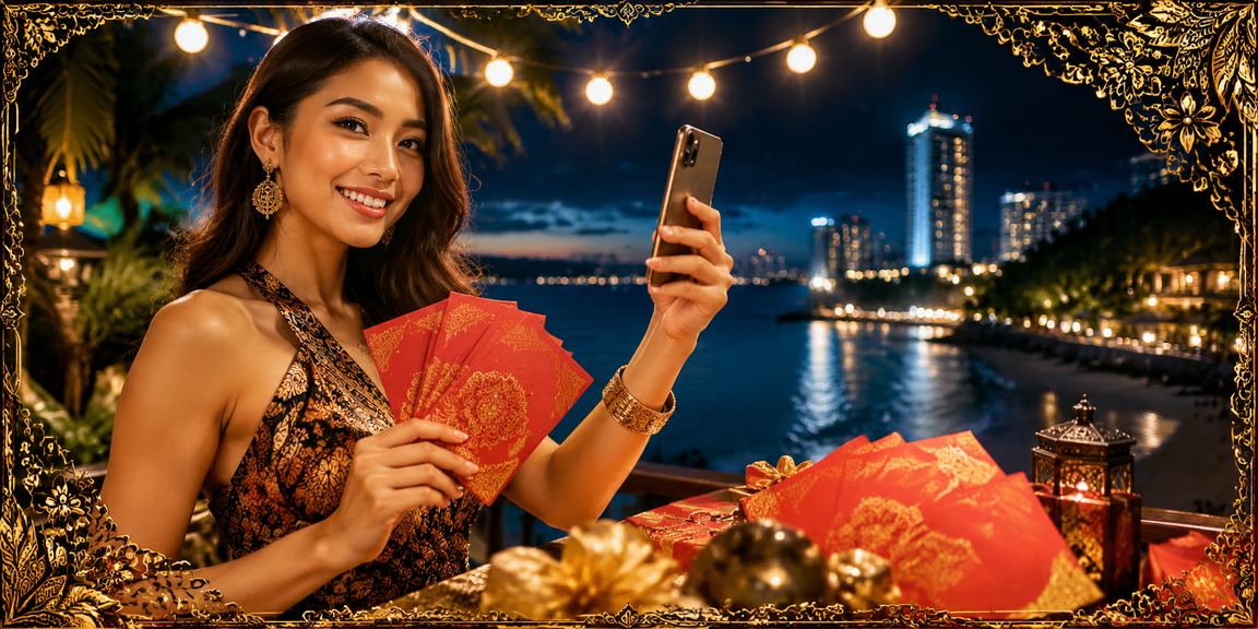 Sampul merah bonus Langkawi dengan corak batik sempena perayaan Tahun Baru Cina